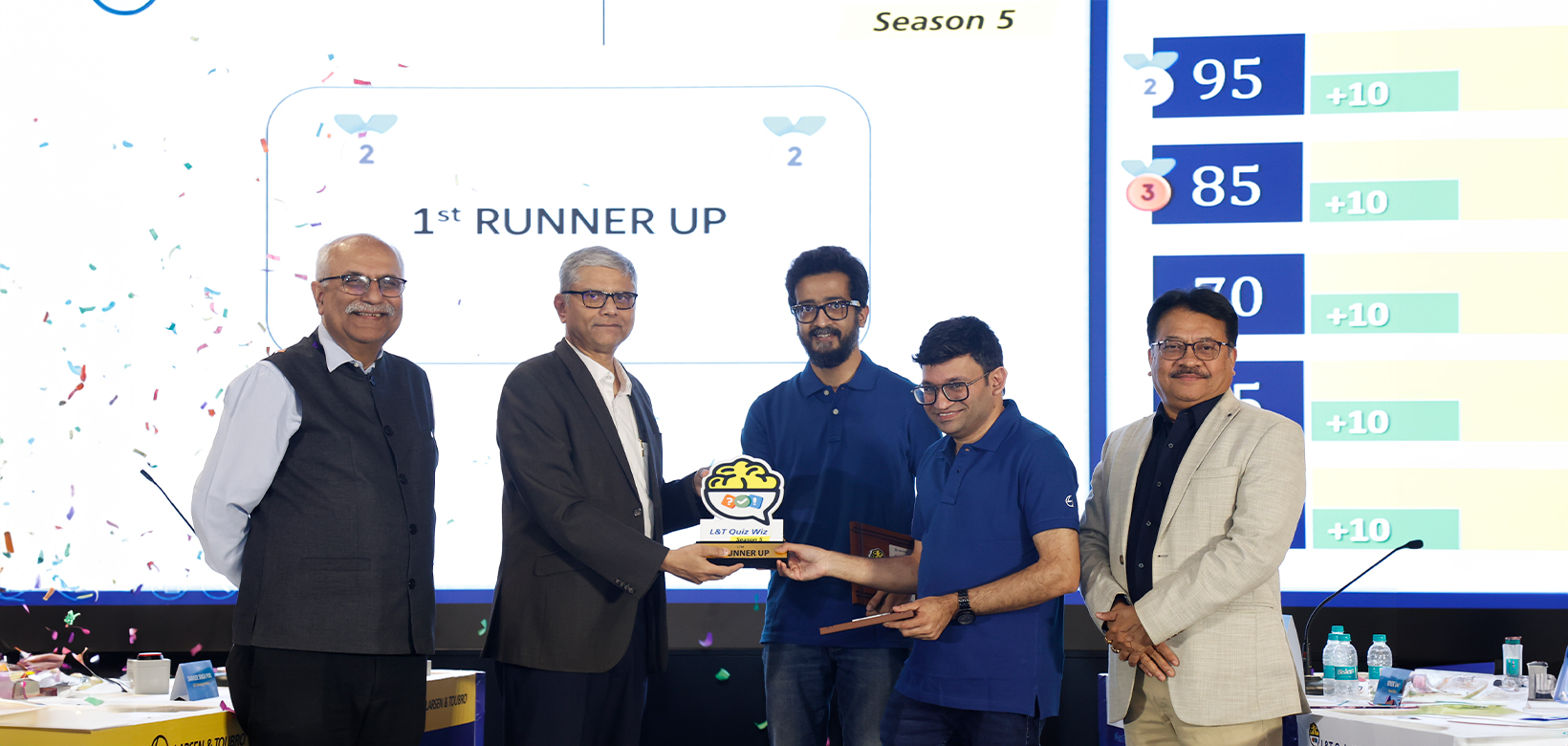 L&T Quiz Wiz Season 5  - 1st Runner Up